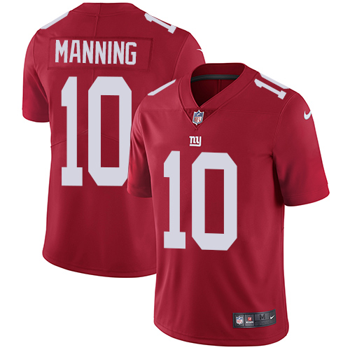 Nike Giants #10 Eli Manning Red Alternate Youth Stitched NFL Vapor Untouchable Limited Jersey